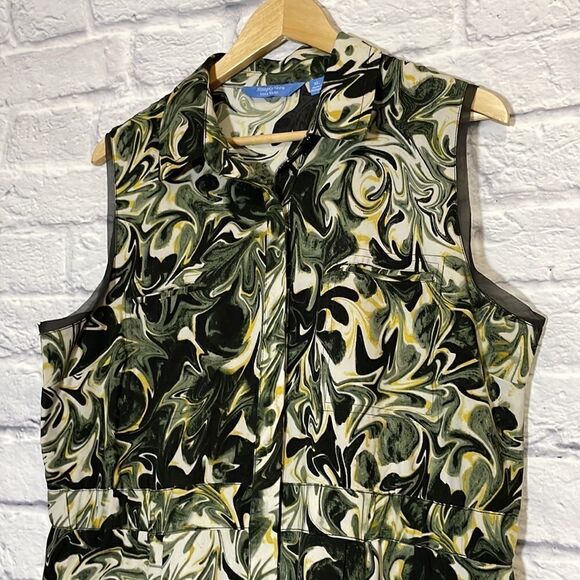 Simply Vera Vera Wang Marble Print A-line Sleeveless Dress Size Extra Large - Picture 3 of 14